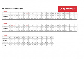 Dimensions chaussures Madshus