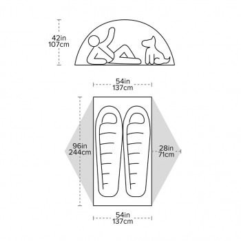 Dimensions Big Agnes Copper Spur UL2 XL