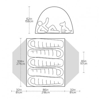 Dimensions Big Agnes Copper Spur UL5