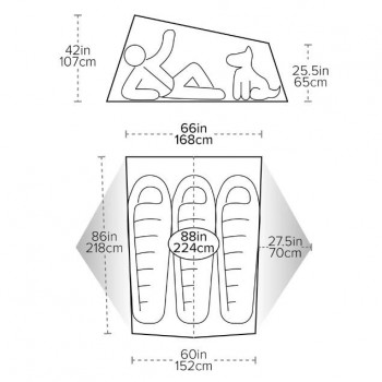 Dimensions Big Agnes Tiger Wall UL3