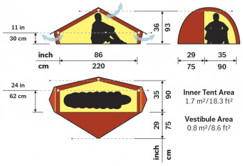 Dimensions Hilleberg Akto
