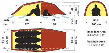 Dimensions Hilleberg Anjan GT