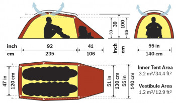 Dimensions Hilleberg Jannu