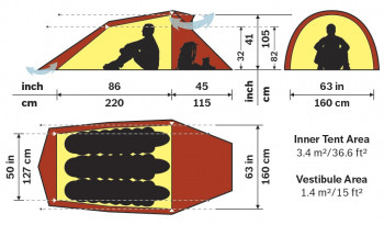 Dimensions Hilleberg Nallo 3