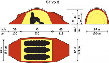 Dimensions Hilleberg Saivo 3