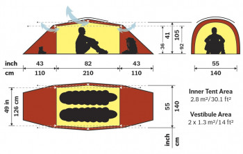Dimensions Hilleberg Tarra