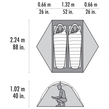 Dimensions Msr Hubba Hubba LT 2