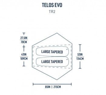 Dimensions Sea To Summit Telos Evo TR2 Bikepack