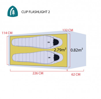 Dimensions Sierra Designs Clip Flashlight 3000-2