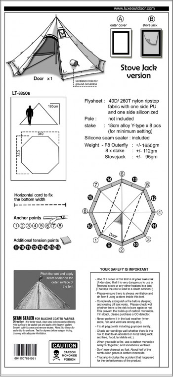 Dimensions Tipi Luxe Outdoor Winter Shelter F8e