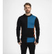 Aclima WarmWool Hood Sweater W/Zip Man - Noir/Bleu
