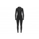 Jumpsuit with balaclava 100% merino wool Aclima WarmWool Overall Woman-Black