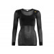 Warm, ultra-breathable underwear Aclima WoolNet Original Crew Neck Woman-Noir