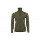 Warm, hard-wearing zip-neck polo shirt Aclima WoolTerry Polo Man-Olive