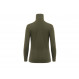 Warm, hard-wearing zip-neck polo shirt Aclima WoolTerry Polo Woman-Olive