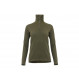 Warm, hard-wearing zip-neck polo shirt Aclima WoolTerry Polo Woman-Olive