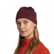 Buff Merino Lightweight Beanie-Bordeaux/Garnet
