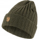 100% wool ribbed beanie Fjällräven Byron Hat - Olive Foncé/Dark Olive