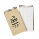 Carnet imperméable Modestone Waterproof Notepad 76x130mm Tan