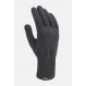 Gants chauds et légers en Thermolite® Rab Stretch Knit Gloves-Noir
