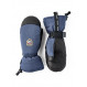 Warm, waterproof Hestra CZone Mountain Mitt in leather-Bleu Marine/Navy