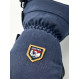 Warm, waterproof Hestra CZone Mountain Mitt in leather-Bleu Marine/Navy