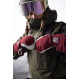 Warm leather mittens with removable fleece lining Hestra Heli Ski Female Mitt-Bordeaux