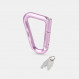 Aluminium carabiner with locking system Matador Betalock - Rose