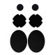 6 repair patches for all textiles FabPatch Textile Repair Kit-Noir
