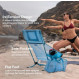 Beach chair made from durable mesh fabric Helinox Beach Chair Mesh (re) - Bleu/Blue Mesh