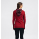 Aclima WarmWool Hood Sweater W/Zip Woman - Rouge/ Fig/Red Dahlia