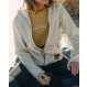 Women's thin, warm merino wool jacket Lundhags Tived Merino Hoodie W-White