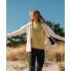 Women's thin, warm merino wool jacket Lundhags Tived Merino Hoodie W-White