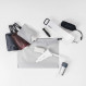 Ultra-light waterproof toiletry bag Matador FlatPak Zipper Toiletry Case - Gris clair/White