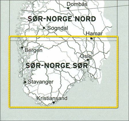 Veikart Sør-Norge Sør