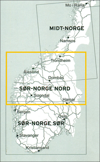 Veikart Sør-Norge Nord